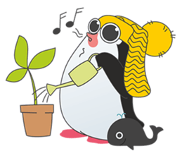 blusterer penguin in hat sticker #11390310