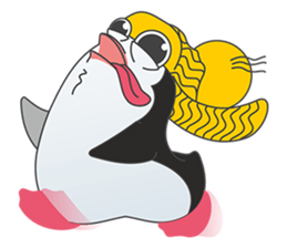 blusterer penguin in hat sticker #11390315