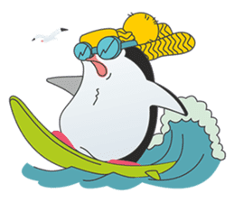 blusterer penguin in hat sticker #11390316