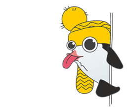 blusterer penguin in hat sticker #11390319