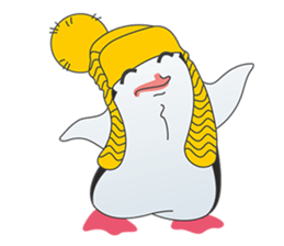 blusterer penguin in hat sticker #11390320