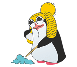 blusterer penguin in hat sticker #11390322
