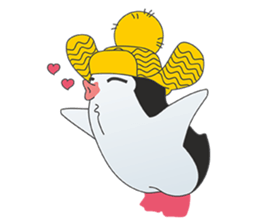 blusterer penguin in hat sticker #11390323