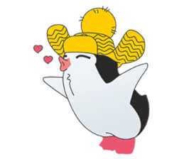 blusterer penguin in hat sticker #11390323