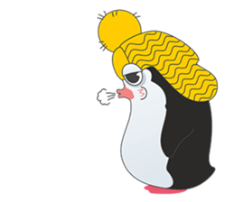 blusterer penguin in hat sticker #11390326
