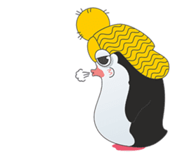 blusterer penguin in hat sticker #11390326
