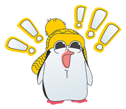 blusterer penguin in hat sticker #11390327
