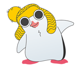 blusterer penguin in hat sticker #11390330