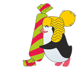 blusterer penguin in hat sticker #11390331