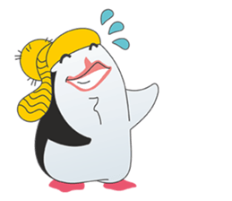blusterer penguin in hat sticker #11390333