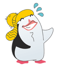blusterer penguin in hat sticker #11390333