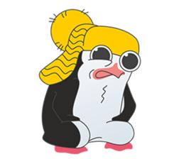 blusterer penguin in hat sticker #11390334