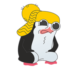 blusterer penguin in hat sticker #11390334