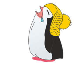 blusterer penguin in hat sticker #11390335