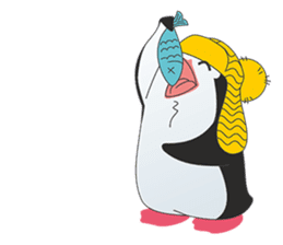 blusterer penguin in hat sticker #11390342