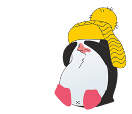 blusterer penguin in hat sticker #11390343