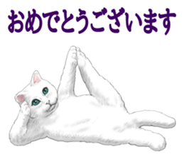 White kitty diary sticker #11391472