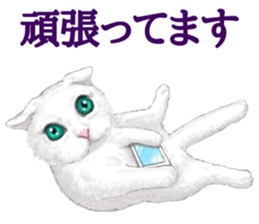 White kitty diary sticker #11391489