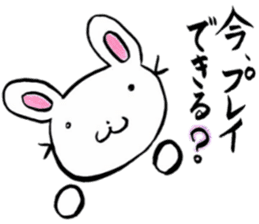 Enjoy a game rabbit sticker #11391596