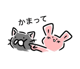 cat and rabbit (Various stamps) sticker #11392262