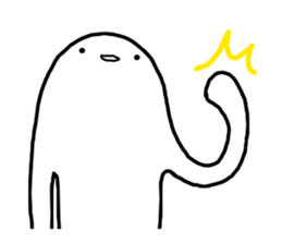 White strange life sticker #11393190