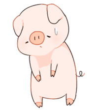 Cute pig Sticker !! sticker #11393496