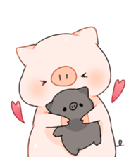 Cute pig Sticker !! sticker #11393499