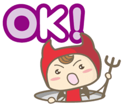 Easy! English! Mr. small devil sticker #11394025