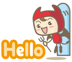 Easy! English! Mr. small devil sticker #11394029