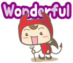 Easy! English! Mr. small devil sticker #11394030