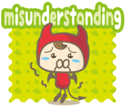 Easy! English! Mr. small devil sticker #11394042