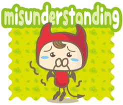 Easy! English! Mr. small devil sticker #11394042