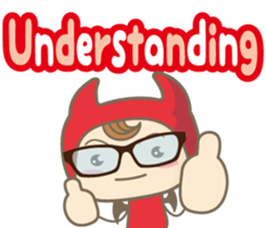 Easy! English! Mr. small devil sticker #11394055