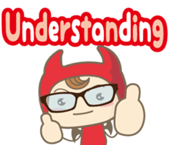 Easy! English! Mr. small devil sticker #11394055