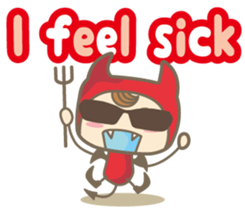 Easy! English! Mr. small devil sticker #11394058