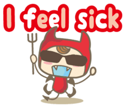 Easy! English! Mr. small devil sticker #11394058