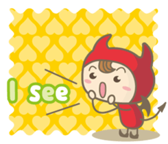 Easy! English! Mr. small devil sticker #11394060