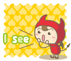 Easy! English! Mr. small devil sticker #11394060