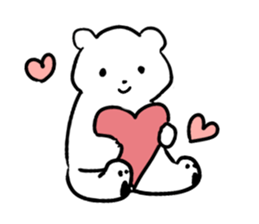 White bear Paradise sticker #11394600