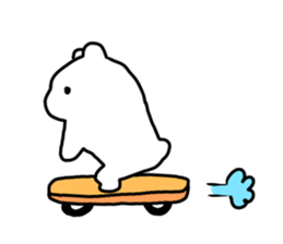 White bear Paradise sticker #11394609