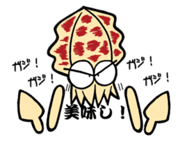 oval squid (aori ika) sticker no.3 sticker #11394665