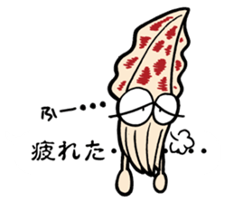 oval squid (aori ika) sticker no.3 sticker #11394667