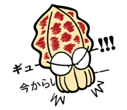 oval squid (aori ika) sticker no.3 sticker #11394682