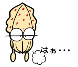 oval squid (aori ika) sticker no.3 sticker #11394695
