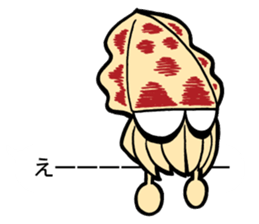 oval squid (aori ika) sticker no.3 sticker #11394700