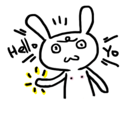 A day in the life of a white rabbit sticker #11395104