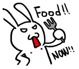 A day in the life of a white rabbit sticker #11395108