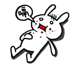 A day in the life of a white rabbit sticker #11395109