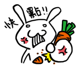 A day in the life of a white rabbit sticker #11395112