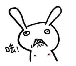 A day in the life of a white rabbit sticker #11395113